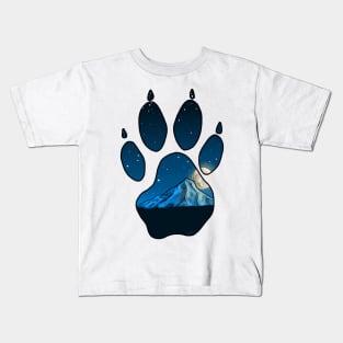 Wolf Paw Print - Mount Hood Kids T-Shirt